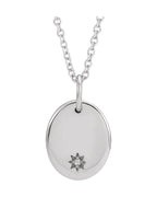 Colar para Gravação Cravejado em Ouro 14k com Diamantes Naturais – Modelo 7