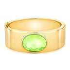 Bracelete Folheado a Ouro Oval com Cristal