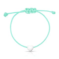 Pulseira de Prata 925 Kids Regulável com Coração