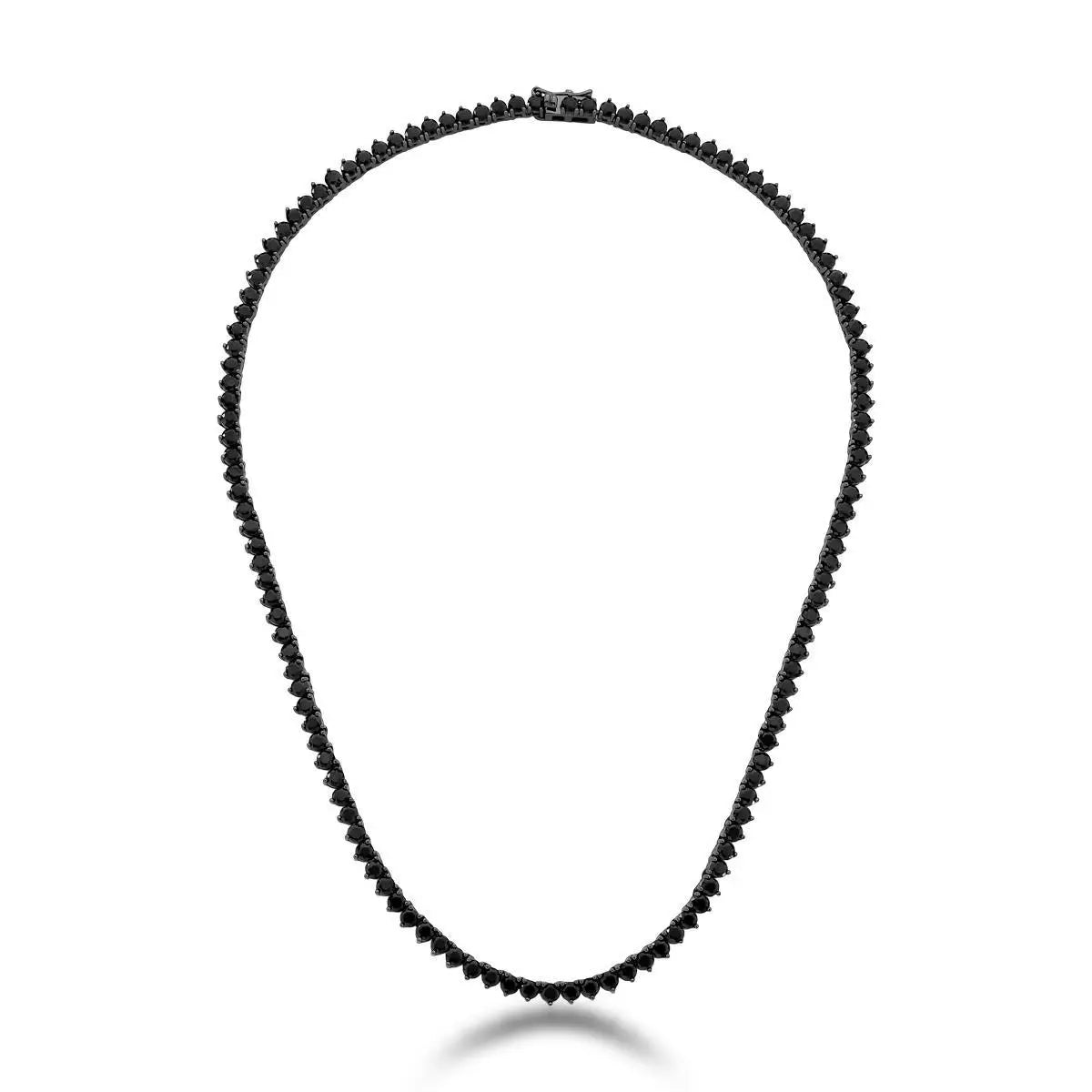 Colar Riviera Folheado a Ródio Negro com Zircônias Redondas