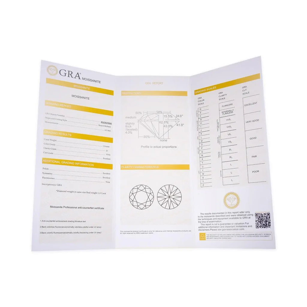 Colar de Prata 925 com Pedras Moissanite 5mm