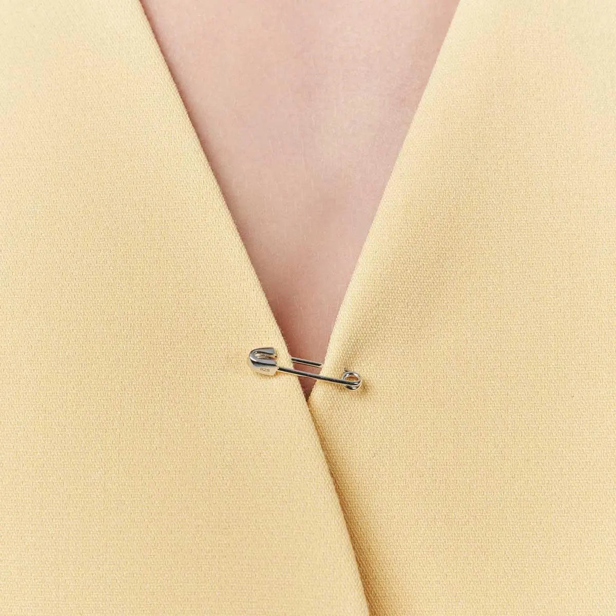 Broche de Prata 925 de Alfinete Liso