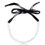 Choker Folheada a Ouro em Camurça com Pérolas Shell