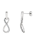 Brinco Infinito em Ouro 14k com Diamantes Naturais – Modelo 2