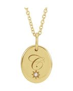 Colar para Gravação Cravejado em Ouro 14k com Diamantes Naturais – Modelo 7