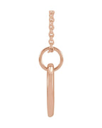 Colar para Gravação Cravejado em Ouro 14k com Diamantes Naturais – Modelo 7