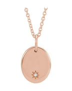 Colar para Gravação Cravejado em Ouro 14k com Diamantes Naturais – Modelo 7