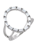 Anel Vazado em Ouro 14k com Diamantes Naturais – Modelo 11