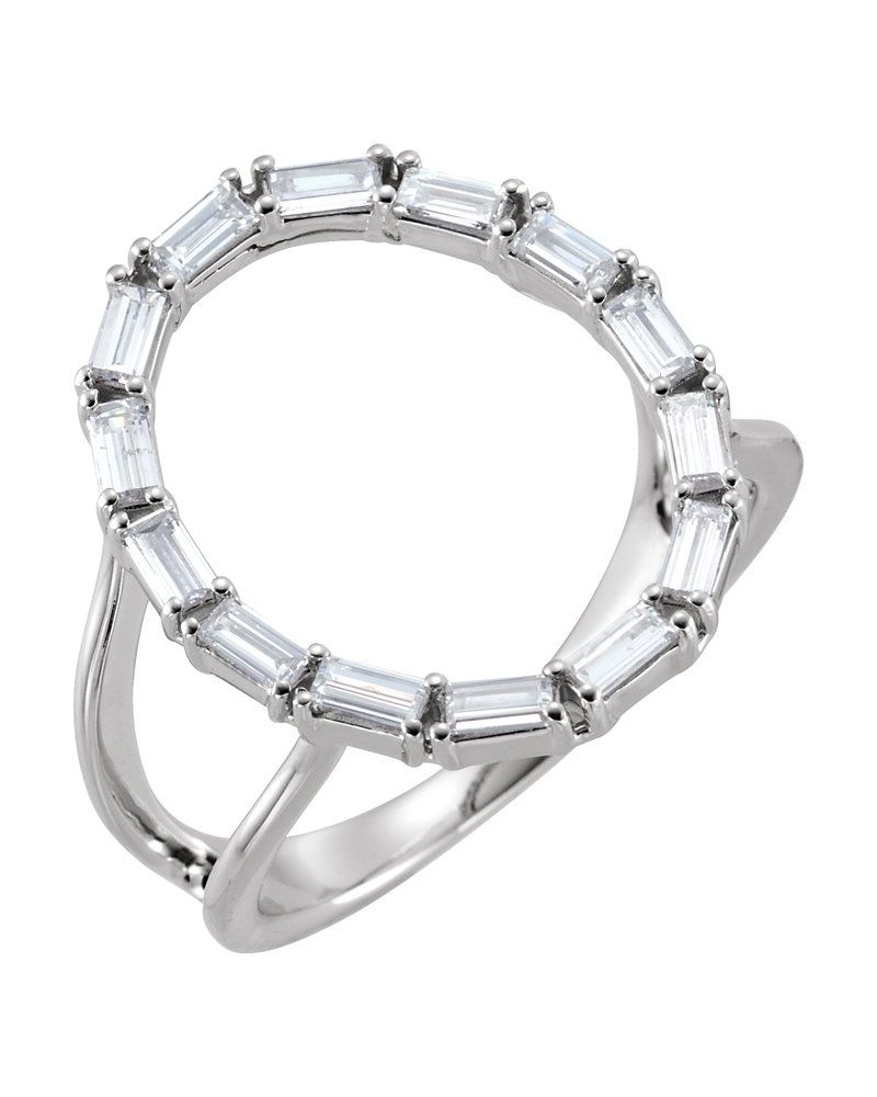 Anel Vazado em Ouro 14k com Diamantes Naturais – Modelo 11