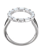 Anel Vazado em Ouro 14k com Diamantes Naturais – Modelo 11