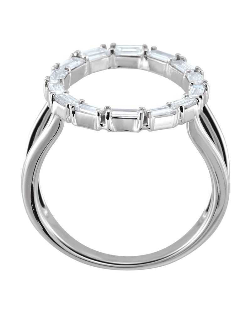 Anel Vazado em Ouro 14k com Diamantes Naturais – Modelo 11