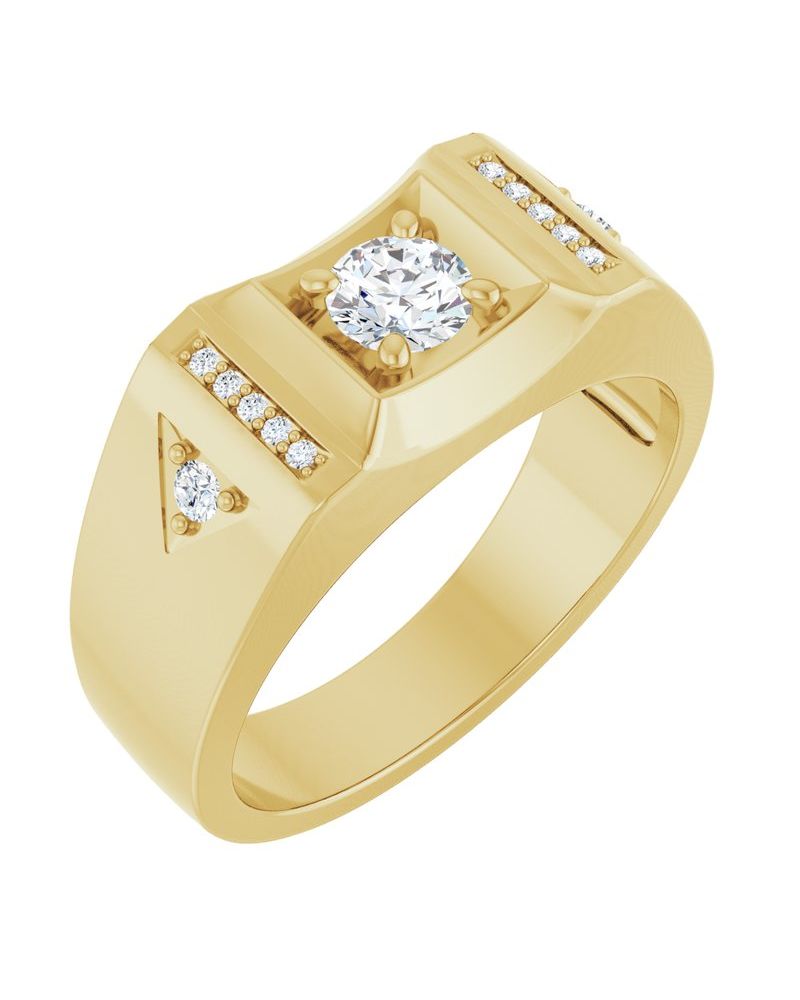 Anel Cravejado em Ouro 14k com Diamantes Naturais – Modelo 25