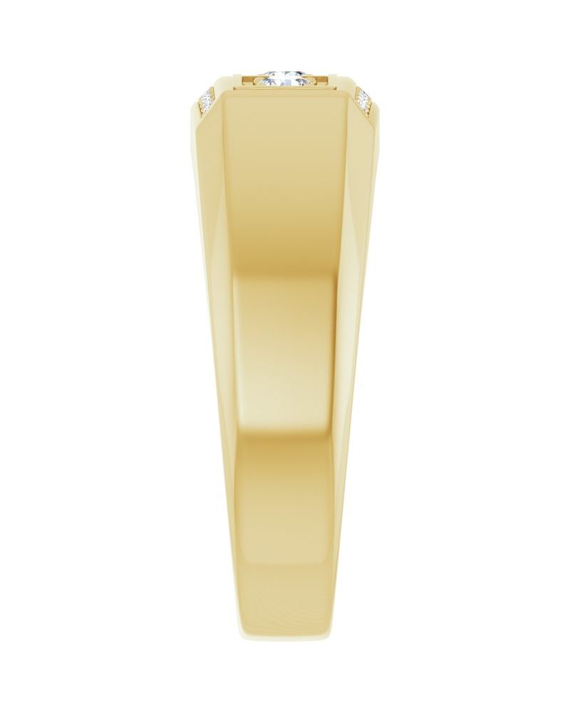 Anel Três Pedras em Ouro 14k com Diamantes Naturais – Modelo 6
