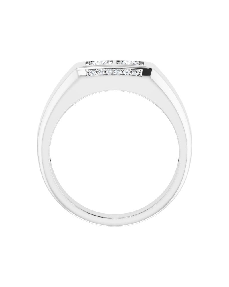 Anel Duas Pedras em Ouro 14k com Diamantes Naturais – Modelo 6