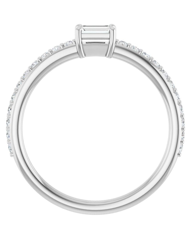Anel Cravejado Empilhável em Ouro 14k com Diamantes Naturais – Modelo 25