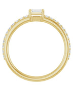 Anel Cravejado Empilhável em Ouro 14k com Diamantes Naturais – Modelo 25