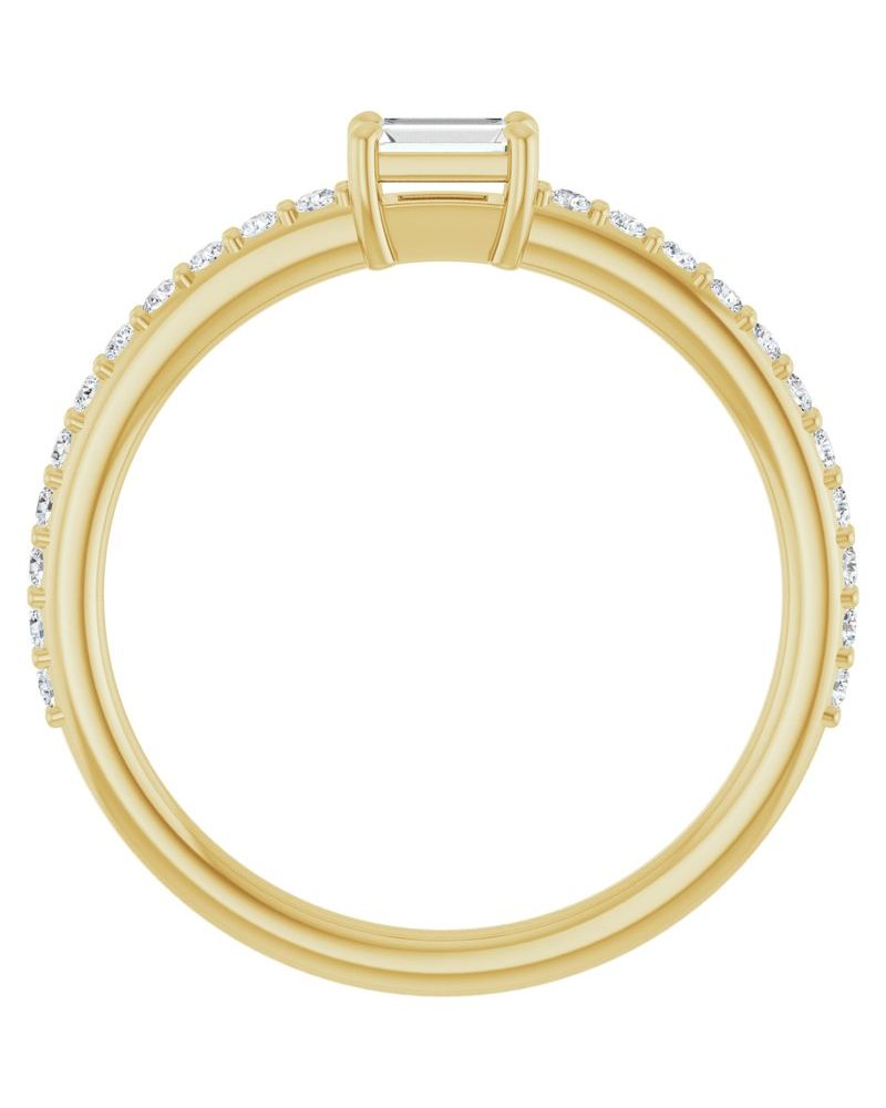 Anel Cravejado Empilhável em Ouro 14k com Diamantes Naturais – Modelo 25