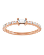 Anel Cravejado Empilhável em Ouro 14k com Diamantes Naturais – Modelo 25