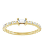 Anel Cravejado Empilhável em Ouro 14k com Diamantes Naturais – Modelo 25