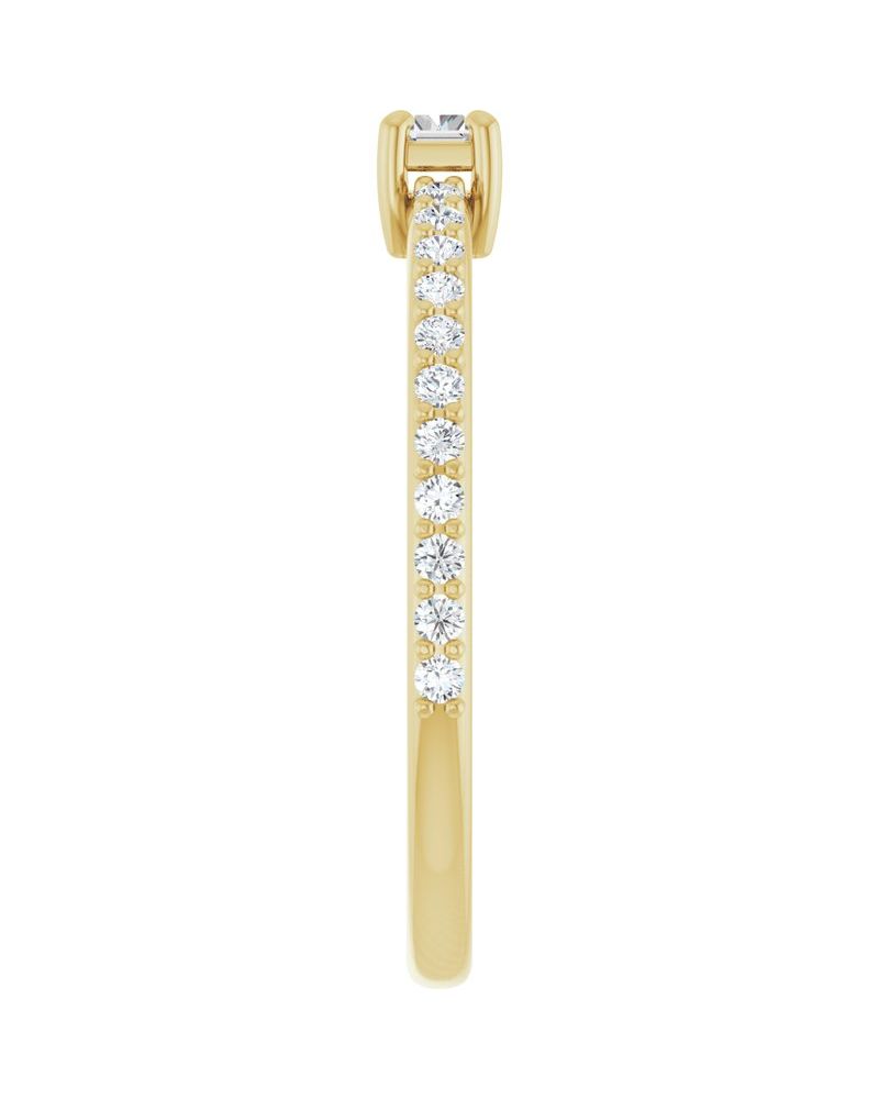 Anel Cravejado Empilhável em Ouro 14k com Diamantes Naturais – Modelo 25