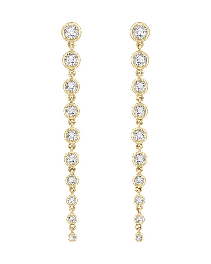 Brinco em Ouro 14k com Diamantes de Laboratório – Modelo 2