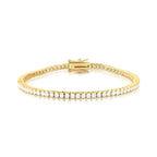 Pulseira Riviera Folheada a Ouro com Zircônias Redondas