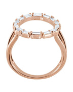 Anel Vazado em Ouro 14k com Diamantes Naturais – Modelo 11