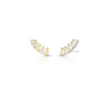 Brinco Ear de Prata 925 Cuff com Cristais de Gota