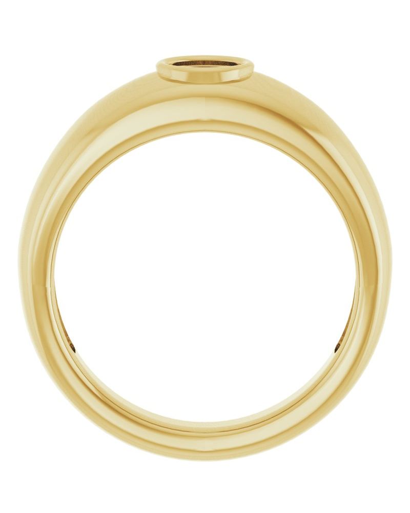 Anel Solitário com Cravação Bezel em Ouro 14k com Diamantes Naturais – Modelo 2