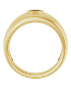 Anel Solitário com Cravação Bezel em Ouro 14k com Diamantes Naturais – Modelo 2