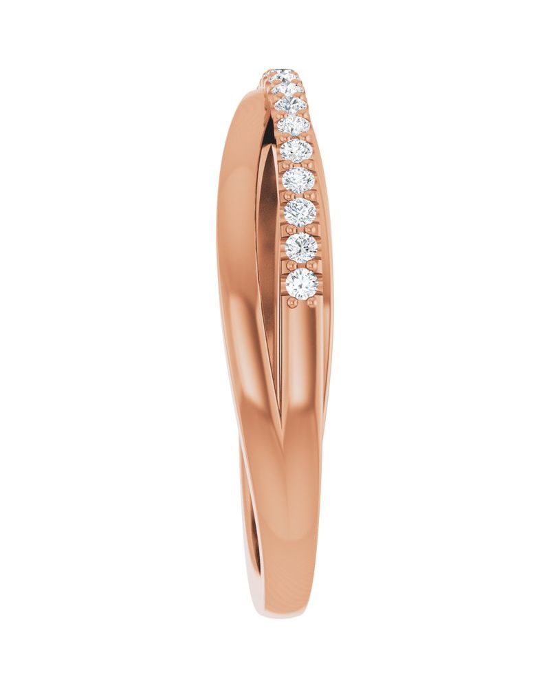Anel Entrelaçado em Ouro 14k com Diamantes Naturais – Modelo 8