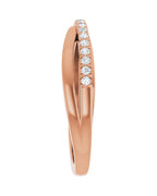 Anel Entrelaçado em Ouro 14k com Diamantes Naturais – Modelo 8
