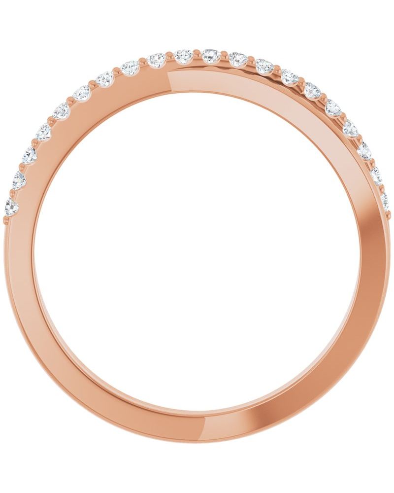 Anel Entrelaçado em Ouro 14k com Diamantes Naturais – Modelo 8