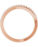 Anel Entrelaçado em Ouro 14k com Diamantes Naturais – Modelo 8