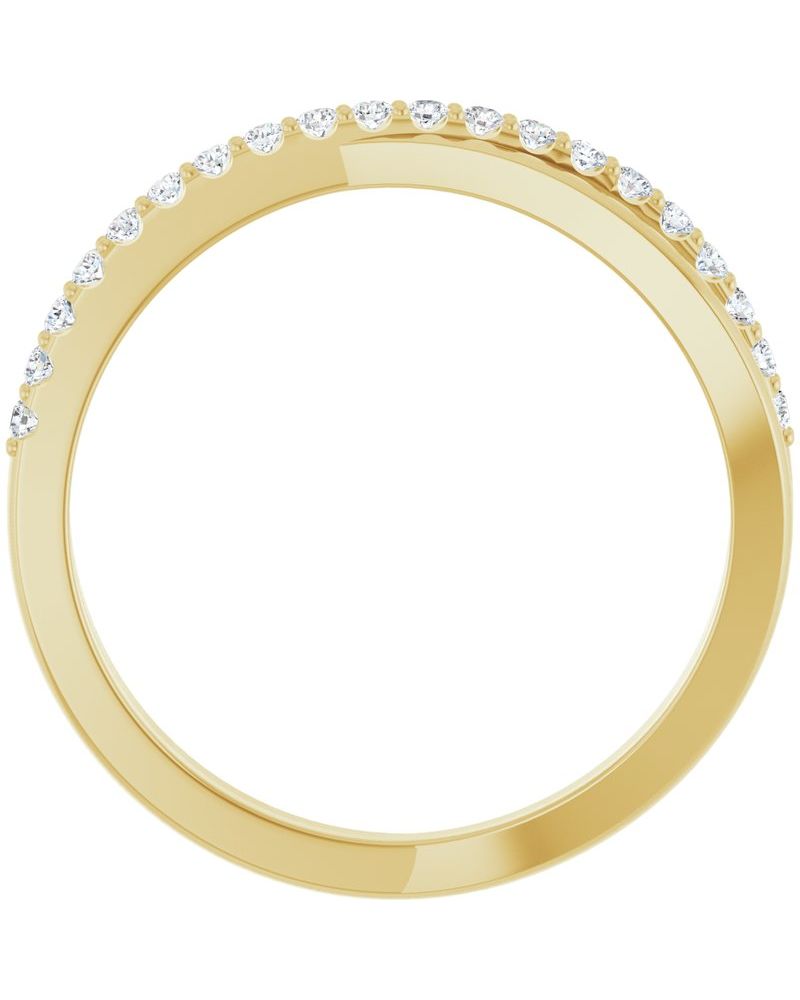 Anel Entrelaçado em Ouro 14k com Diamantes Naturais – Modelo 8