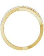 Anel Entrelaçado em Ouro 14k com Diamantes Naturais – Modelo 8