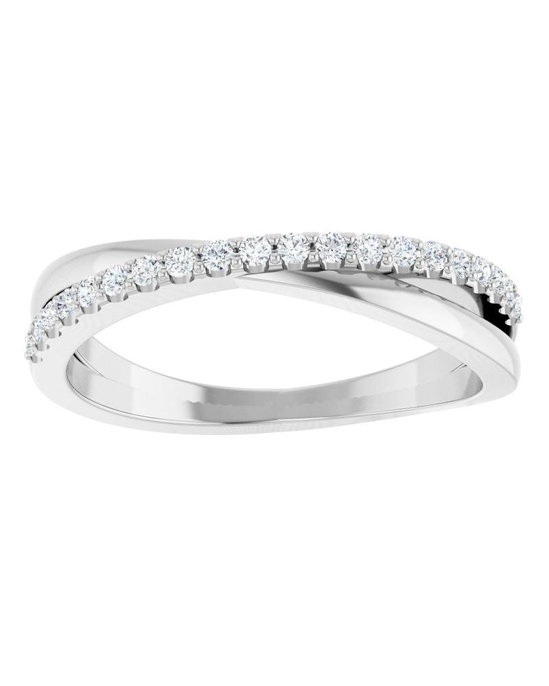 Anel Entrelaçado em Ouro 14k com Diamantes Naturais – Modelo 8