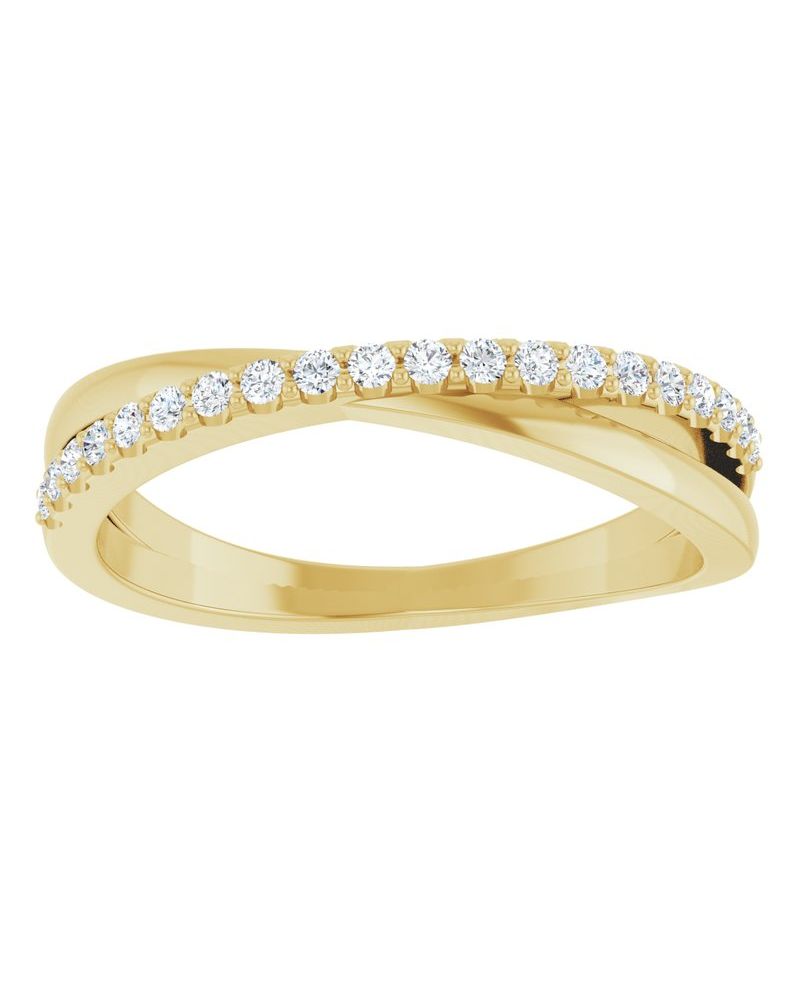 Anel Entrelaçado em Ouro 14k com Diamantes Naturais – Modelo 8
