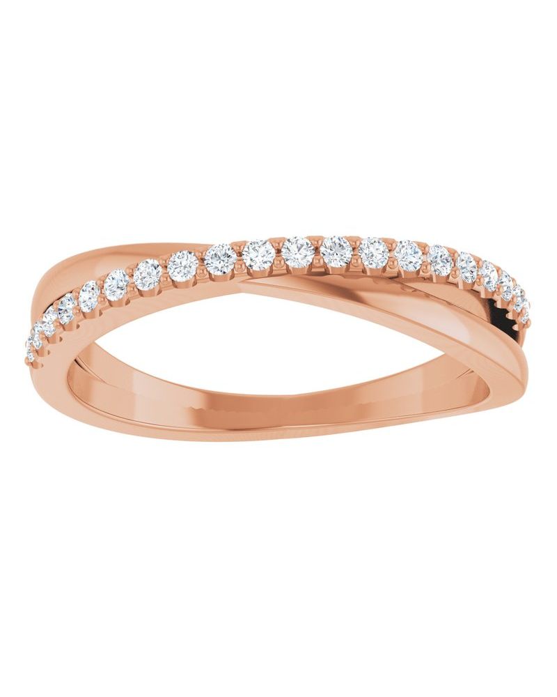 Anel Entrelaçado em Ouro 14k com Diamantes Naturais – Modelo 8