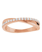 Anel Entrelaçado em Ouro 14k com Diamantes Naturais – Modelo 8