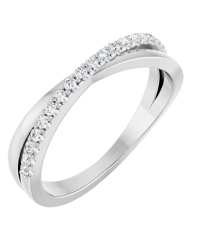 Anel Entrelaçado em Ouro 14k com Diamantes Naturais – Modelo 8