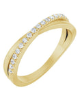 Anel Entrelaçado em Ouro 14k com Diamantes Naturais – Modelo 8