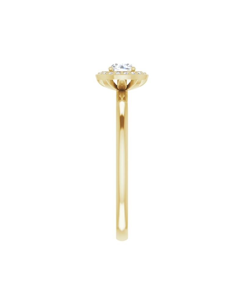 Anel Halo em Ouro 14k com Diamantes Naturais – Modelo 6
