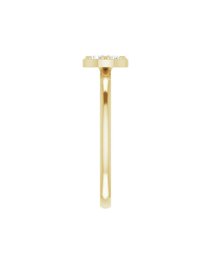 Anel Cluster Empilhável em Ouro 14k com Diamantes Naturais – Modelo 3
