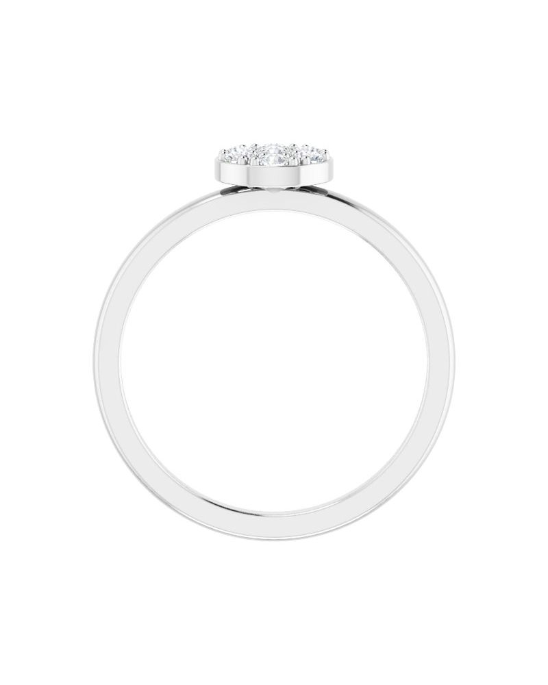 Anel Cluster Empilhável em Ouro 14k com Diamantes Naturais – Modelo 3