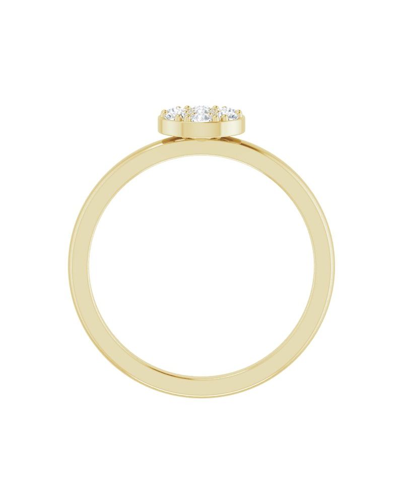 Anel Cluster Empilhável em Ouro 14k com Diamantes Naturais – Modelo 3