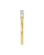Anel Sete Diamantes Naturais em Ouro 14k – Amarelo 14k