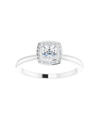Anel Halo em Ouro 14k com Diamantes Naturais – Modelo 5