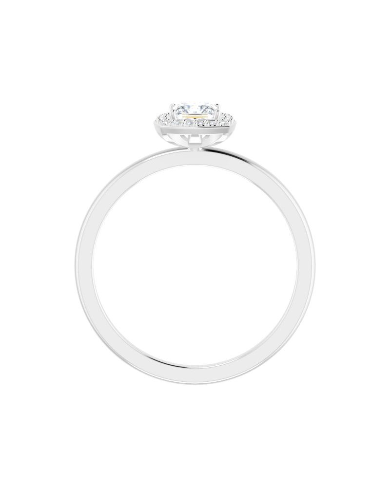 Anel Halo em Ouro 14k com Diamantes Naturais – Modelo 5