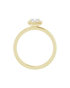 Anel Halo em Ouro 14k com Diamantes Naturais – Modelo 5